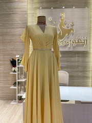 Custom-made party dress designed to flatter your figure.